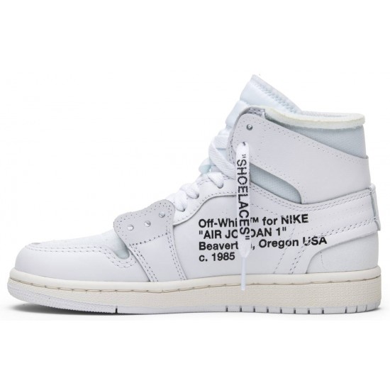 Off-White x Air Jordan 1 Retro High OG BG White 2018 White/White-White AQ8296 100 AJ 1 Sneakers