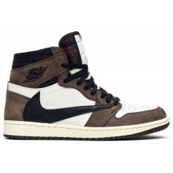 Travis Scott x Air Jordan 1 Retro High OG 'Mocha' Sail/Dark Mocha-University Red-BlackCD4487 100 AJ 1 Sneakers