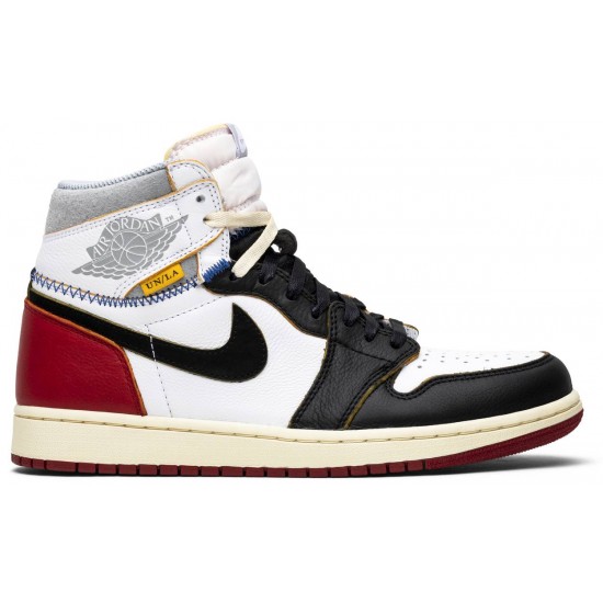 Union LA x Air Jordan 1 Retro High NRG Black Toe White/Black/Varsity Red/Wolf Grey BV1300 106 AJ 1 Sneakers