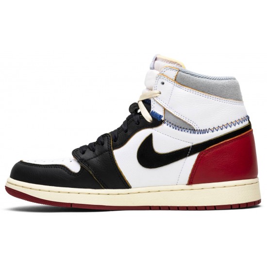 Union LA x Air Jordan 1 Retro High NRG Black Toe White/Black/Varsity Red/Wolf Grey BV1300 106 AJ 1 Sneakers