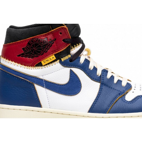 Union LA x Air Jordan 1 Retro High NRG Storm Blue White/Storm Blue/Varsity Red/Black BV1300 146 AJ 1 Sneakers