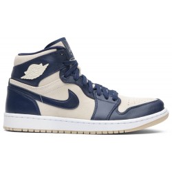 Wmns Air Jordan 1 High 'Navy Cream' Midnight Navy/Light Cream-White AQ9131 401 AJ 1 Sneakers