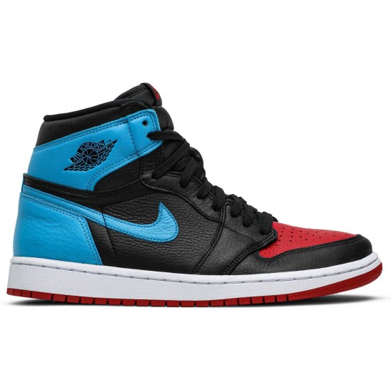 Wmns Air Jordan 1 High OG UNC To Chicago Black/Dark Powder Blue/Gym RedCD0461 046 AJ 1 Sneakers