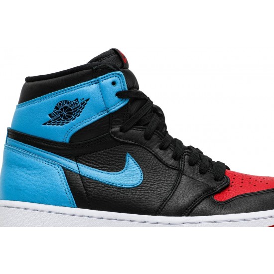 Wmns Air Jordan 1 High OG UNC To Chicago Black/Dark Powder Blue/Gym RedCD0461 046 AJ 1 Sneakers