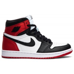 Wmns Air Jordan 1 Retro High 'Satin Black Toe' Black/White-Varsity RedCD0461 016 AJ 1 Sneakers