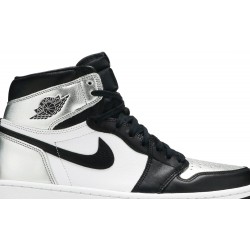 Wmns Air Jordan 1 Retro High OG 'Silver Toe' Black/Metallic Silver/White/BlackCD0461 001 AJ 1 Sneakers