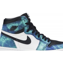 Wmns Air Jordan 1 Retro High OG 'Tie-Dye' White/Black/Aurora Green CD0461 100 AJ 1 Sneakers