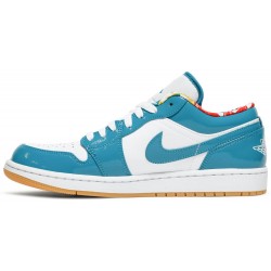 Air Jordan 1 Low 'Barcelona' Cyber Teal/Cyber Teal/White DC6991 400 AJ 1 Sneakers