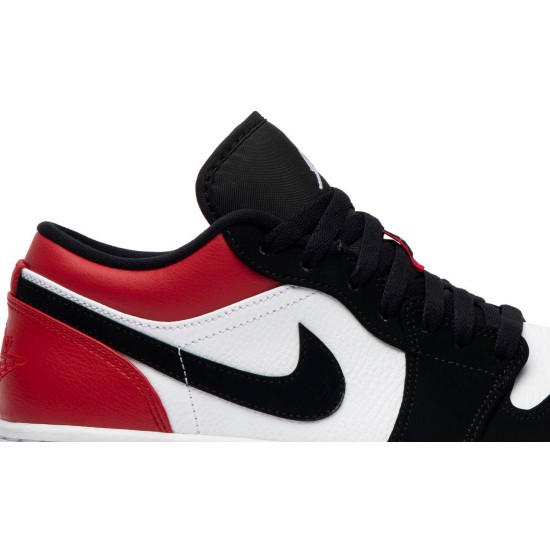 Air Jordan 1 Low Black Toe White/Black-Gym Red 553558 116 AJ 1 Sneakers