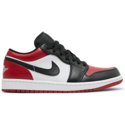 Air Jordan 1 Low 'Bred Toe' Gym Red/Black/White553558 612 AJ 1 Sneakers