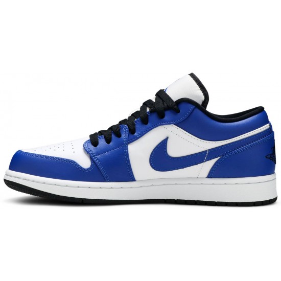 Air Jordan 1 Low Game Royal White/Game Royal/Black 553558 124 AJ 1 Sneakers