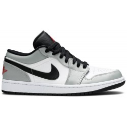 Air Jordan 1 Low 'Light Smoke Grey' Light Smoke Grey/Gym Red/White 553558 030 AJ 1 Sneakers