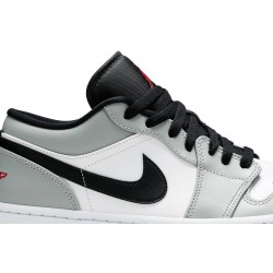 Air Jordan 1 Low 'Light Smoke Grey' Light Smoke Grey/Gym Red/White 553558 030 AJ 1 Sneakers