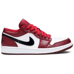 Air Jordan 1 Low 'Noble Red' Blackl/Red 553558 604 AJ 1 Sneakers