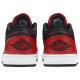 Air Jordan 1 Low Reverse Bred Black/Black/Gym Red553558 606 AJ 1 Sneakers