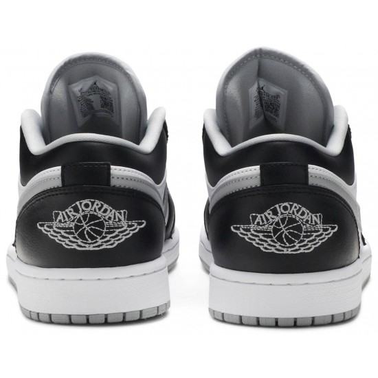 Air Jordan 1 Low Smoke Grey Black/Black/Light Smoke Grey/White 553558 039 AJ 1 Sneakers