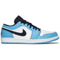 Air Jordan 1 Low 'UNC' White/University Blue/Obsidian553558 144 AJ 1 Sneakers