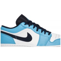 Air Jordan 1 Low 'UNC' White/University Blue/Obsidian553558 144 AJ 1 Sneakers