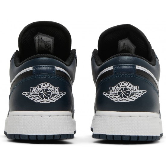 Air Jordan 1 Low GS Armory Navy Armory Navy/Black/White 553560 411 AJ 1 Sneakers