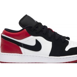 Air Jordan 1 Low GS 'Black Toe' White/Black-Gym Red 553560 116 AJ 1 Sneakers