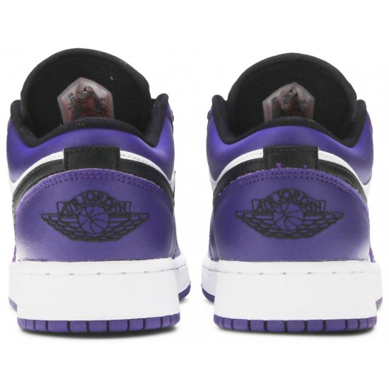 Air Jordan 1 Low GS Court Purple Court Purple/Black/White 553560 500 AJ 1 Sneakers