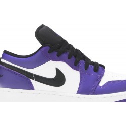 Air Jordan 1 Low GS 'Court Purple' Court Purple/Black/White 553560 500 AJ 1 Sneakers