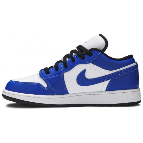 Air Jordan 1 Low GS Game Royal White/Game Royal/Black 553560 124 AJ 1 Sneakers