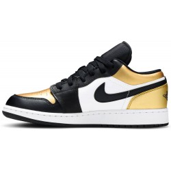 Air Jordan 1 Low GS 'Gold Toe' Metallic Gold/Black/White CQ9487 700 AJ 1 Sneakers