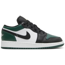 Air Jordan 1 Low GS 'Green Toe' Noble Green/Pollen/White/Black 553560 371 AJ 1 Sneakers