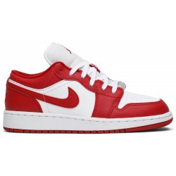 Air Jordan 1 Low GS 'Gym Red' Gym Red/Gym Red/White 553560 611 AJ 1 Sneakers