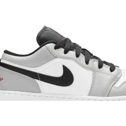 Air Jordan 1 Low GS 'Light Smoke Grey' Light Smoke Grey/Gym Red/White 553560 030 AJ 1 Sneakers