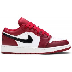 Air Jordan 1 Low GS 'Noble Red' Noble Red/White/Black 553560 604 AJ 1 Sneakers