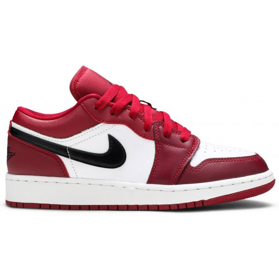 Air Jordan 1 Low GS Noble Red Noble Red/White/Black 553560 604 AJ 1 Sneakers