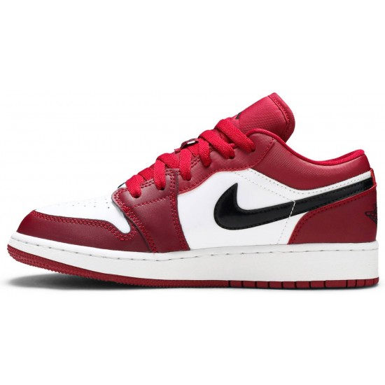 Air Jordan 1 Low GS Noble Red Noble Red/White/Black 553560 604 AJ 1 Sneakers