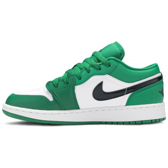 Air Jordan 1 Low GS Pine Green Pine Green/Black/White 553560 301 AJ 1 Sneakers