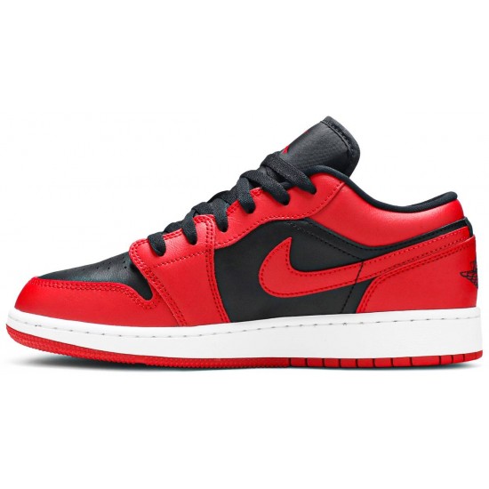 Air Jordan 1 Low GS Reverse Bred Gym Red/Black/Gym Red/White 553560 606 AJ 1 Sneakers