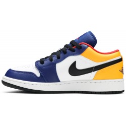 Air Jordan 1 Low GS 'Royal Yellow' White/Track Red/Deep Sapphire Blue/Laser Orange/Black 553560 123 AJ 1 Sneakers