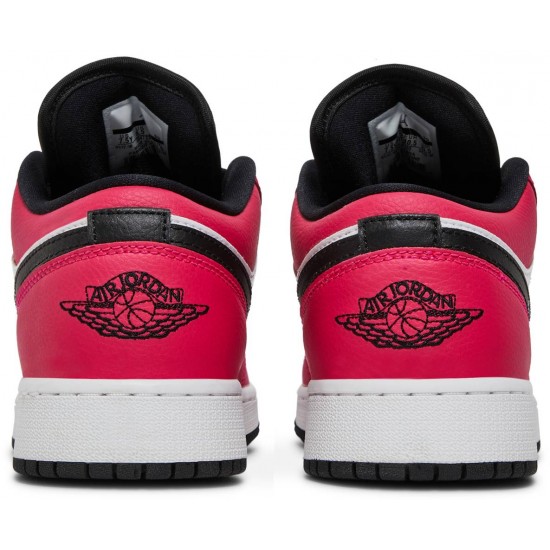 Air Jordan 1 Low GS Rush Pink Rush Pink/Rush Pink-White-Black 554723 600 AJ 1 Sneakers