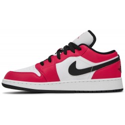 Air Jordan 1 Low GS 'Rush Pink' Rush Pink/Rush Pink-White-Black 554723 600 AJ 1 Sneakers