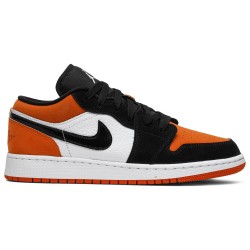 Air Jordan 1 Low GS 'Shattered Backboard' White/Black/Starfish 553560 128 AJ 1 Sneakers