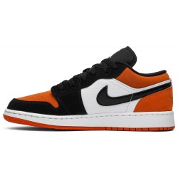 Air Jordan 1 Low GS 'Shattered Backboard' White/Black/Starfish 553560 128 AJ 1 Sneakers