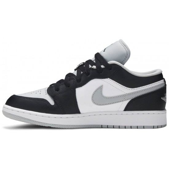 Air Jordan 1 Low GS Smoke Grey Black/Black/Light Smoke Grey/White 553560 039 AJ 1 Sneakers