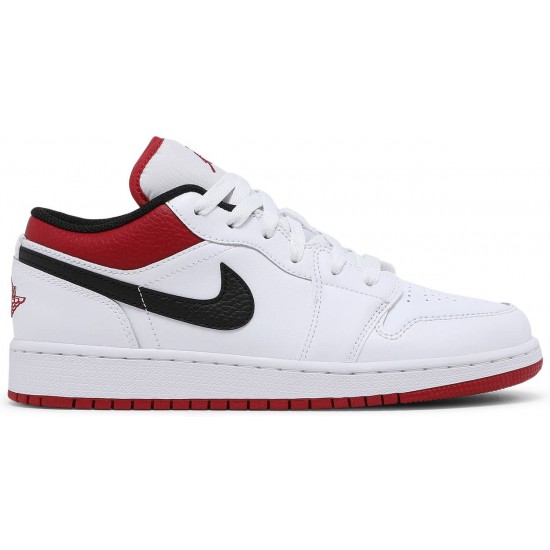 Air Jordan 1 Low GS White Gym Red White/Gym Red/Black 553560 118 AJ 1 Sneakers