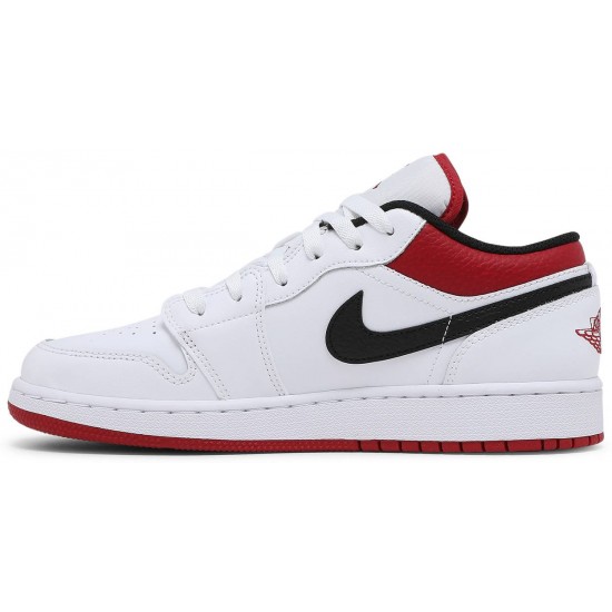 Air Jordan 1 Low GS White Gym Red White/Gym Red/Black 553560 118 AJ 1 Sneakers