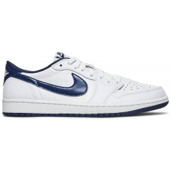 Air Jordan 1 Low Retro OG 'Midnight Navy' White/Midnight Navy 705329 106 AJ 1 Sneakers