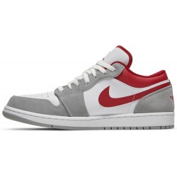 Air Jordan 1 Low SE 'Light Smoke Grey Gym Red' Light Smoke Grey/White/Gym RedDC6991 016 AJ 1 Sneakers