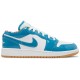 Air Jordan 1 Low SE GS Barcelona Cyber Teal/Cyber Teal/White DM0589 400 AJ 1 Sneakers