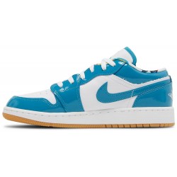 Air Jordan 1 Low SE GS 'Barcelona' Cyber Teal/Cyber Teal/White DM0589 400 AJ 1 Sneakers