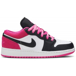 Air Jordan 1 Low SE GS 'Black Active Fuchsia' Black/Black/Active Fuchsia CT1564 005 AJ 1 Sneakers