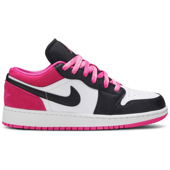 Air Jordan 1 Low SE GS Black Active Fuchsia Black/Black/Active Fuchsia CT1564 005 AJ 1 Sneakers